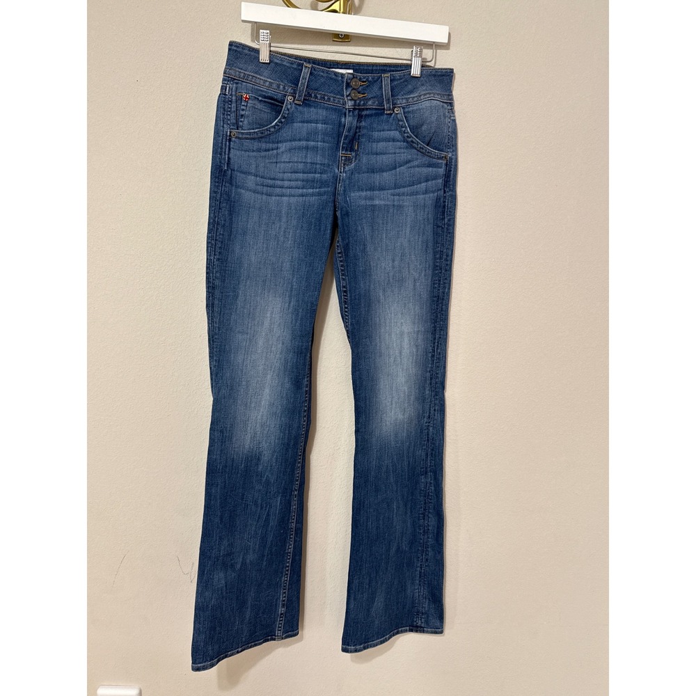 Hudson Beth Baby Bootcut Jeans Womens 29 Blue Low Rise Flap Pocket Denim